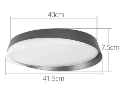 NETTLIFE Plafón-Lámpara de Techo LED 36W, 3000K-6000K, 41,5*41,5*7,5 cm Regulable con Control Remoto Dormitorio Redondo Moderno para Cocina Negro