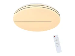 NETTLIFE Plafón-Lámpara de Techo LED Moderna Lámpara Redonda de de 44 W 40 cm Regulable con Control Remoto Iluminación de Dormitorio con Cielo Estrellado Blanco