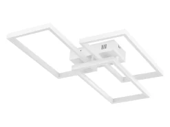 NETTLIFE Lámpara de Techo LED de Metal Blanco 72W 80cm Lámpara de Salón Moderna Regulable con Diseño Rectangular para Dormitorios, Dormitorios Negro Best