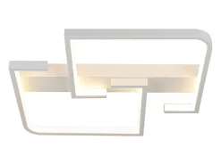 NETTLIFE Plafón-Lámpara de techo LED moderna de 19 W, 30 cm, lámpara blanca cálida, diseño de 3000 K, para interior, dormitorio,, sala de estar, estudio Blanco