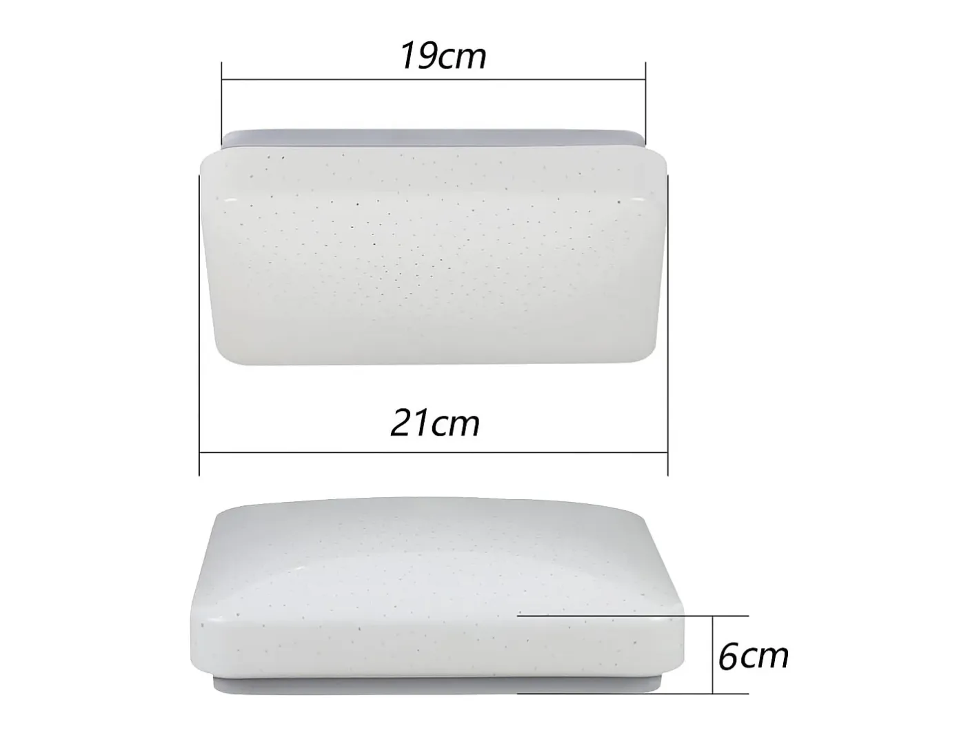 Clearance NETTLIFE Lámpara de techo LED, 21 cm, lámpara de cielo estrellado, 15 W, cuadrada, , neutro, decoración de estrellas para, habitación infantil Blanco