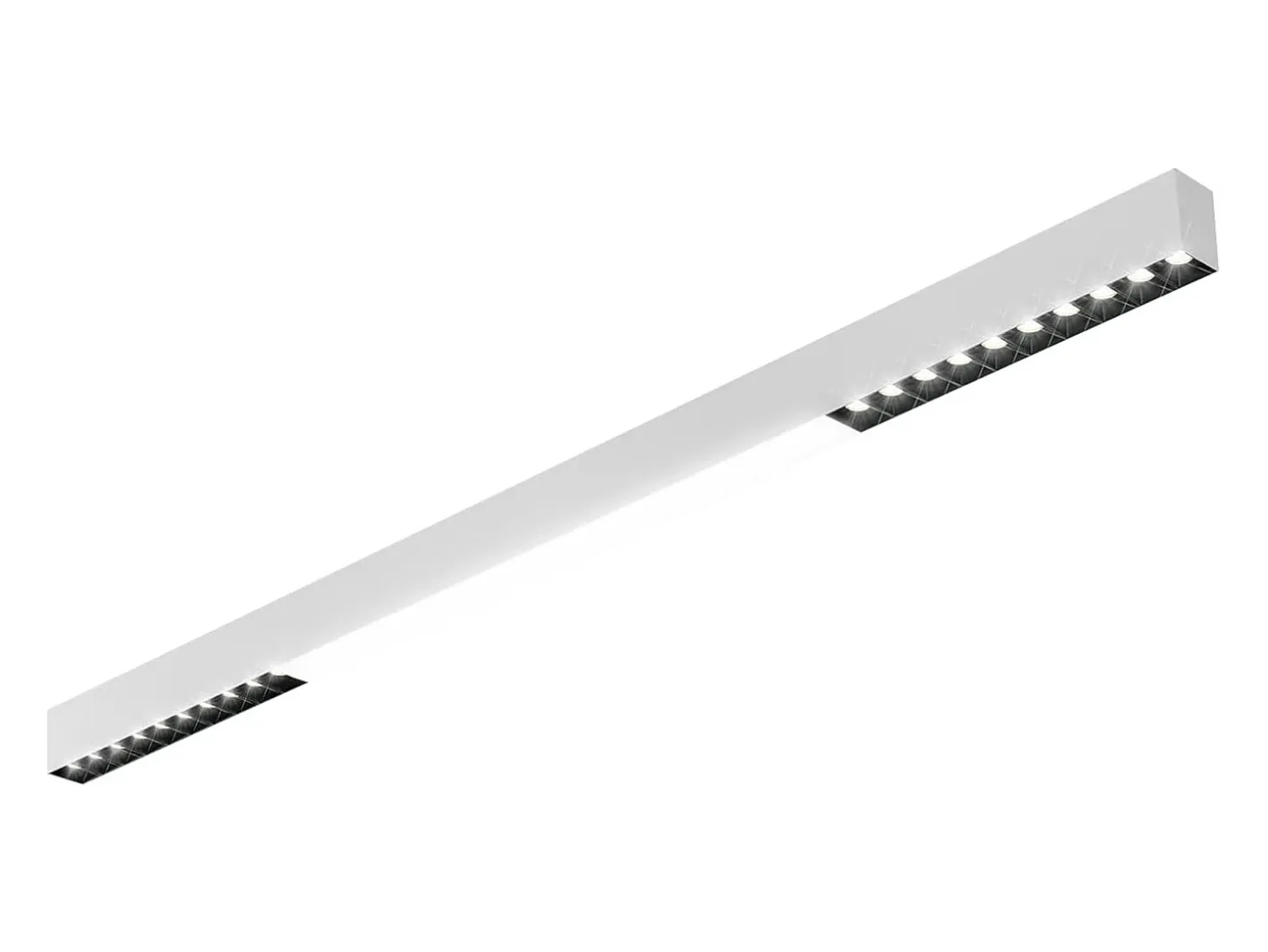 NETTLIFE Plafón-Lámpara de Techo LED Blanca 32W Lámpara de Regulable Moderna con Control Remoto Lámpara de Escritorio Larga 107CM para Dormitorio de Blanco