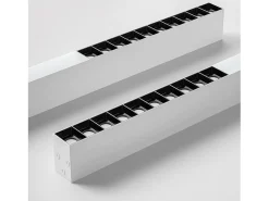 NETTLIFE Plafón-Lámpara de Techo LED Blanca 32W Lámpara de Regulable Moderna con Control Remoto Lámpara de Escritorio Larga 107CM para Dormitorio de Blanco