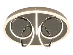 NETTLIFE Plafón-Lámpara de Techo LED Luz de Salón Cálido 41W, 3000K, 43 x 12,5 cm Lámpara Moderna para Dormitorio Habitación de los Niños, Pasillo Blanco