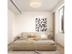 NETTLIFE Lámpara de techo LED cielo estrellado lámpara de techo de dormitorio blanca iluminación de techo redonda de 12W Blanco