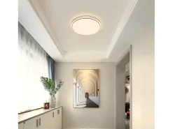 New NETTLIFE Lámpara de Techo LED Moderna Redonda 27 cm Cielo Estrellado Regulable con Control Remoto Lámpara de Dormitorio de 23 W para Sala de Estar Negro