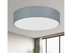 Sale NETTLIFE Lámpara de Techo Redonda 1 Bombilla E27 30CM Lámpara Gris Moderna para Dormitorio con Pantalla de Tela Lámpara de para Sala de Estar Verde
