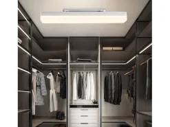 NETTLIFE Plafón-Lámpara de techo LED para, larga, 40 cm, luz diurna, 18 W, luz de techo blanca neutra, para sótano, pasillo, oficina, garaje, dormitorio Blanco