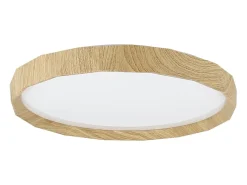 Best NETTLIFE Lámpara de Techo LED - Lámpara de Aspecto de Madera Ø40cm Lámpara de Techo Lámpara de Dormitorio Regulable 43W con Control Remoto Beige