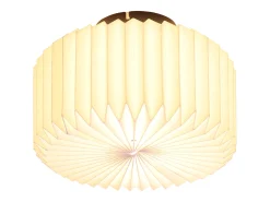 NETTLIFE Plafón-Lámpara de techo vintage para salón, lámpara de cocina blanca, pantalla de papel, diseño industrial G9 Blanco