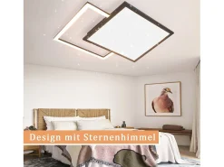 Sale NETTLIFE Lámpara de Techo LED 46W Sala de Estar Lámpara de Moderna Regulable Negra con Diseño de Cielo Estrellado para Dormitorio Estudio Hotel Negro