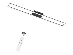 Discount NETTLIFE Lámpara de techo para habitación LED de 40W regulable con control remoto, lámpara para salón moderna de 108 cm de largo, color . Negro