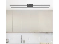 Discount NETTLIFE Lámpara de techo para habitación LED de 40W regulable con control remoto, lámpara para salón moderna de 108 cm de largo, color . Negro
