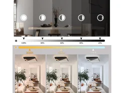 NETTLIFE Lámpara de Techo LED de Diseño Moderno 53W Regulable con Control Remoto Sala de Estar para Dormitorio Cocina Pasillo Oficina Negro Best