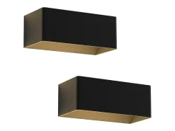 New NETTLIFE Lámpara LED de pared interior - 2 en 1, , 5W, Arriba/Abajo, 3000K Blanco cálido, Ajustable Negro