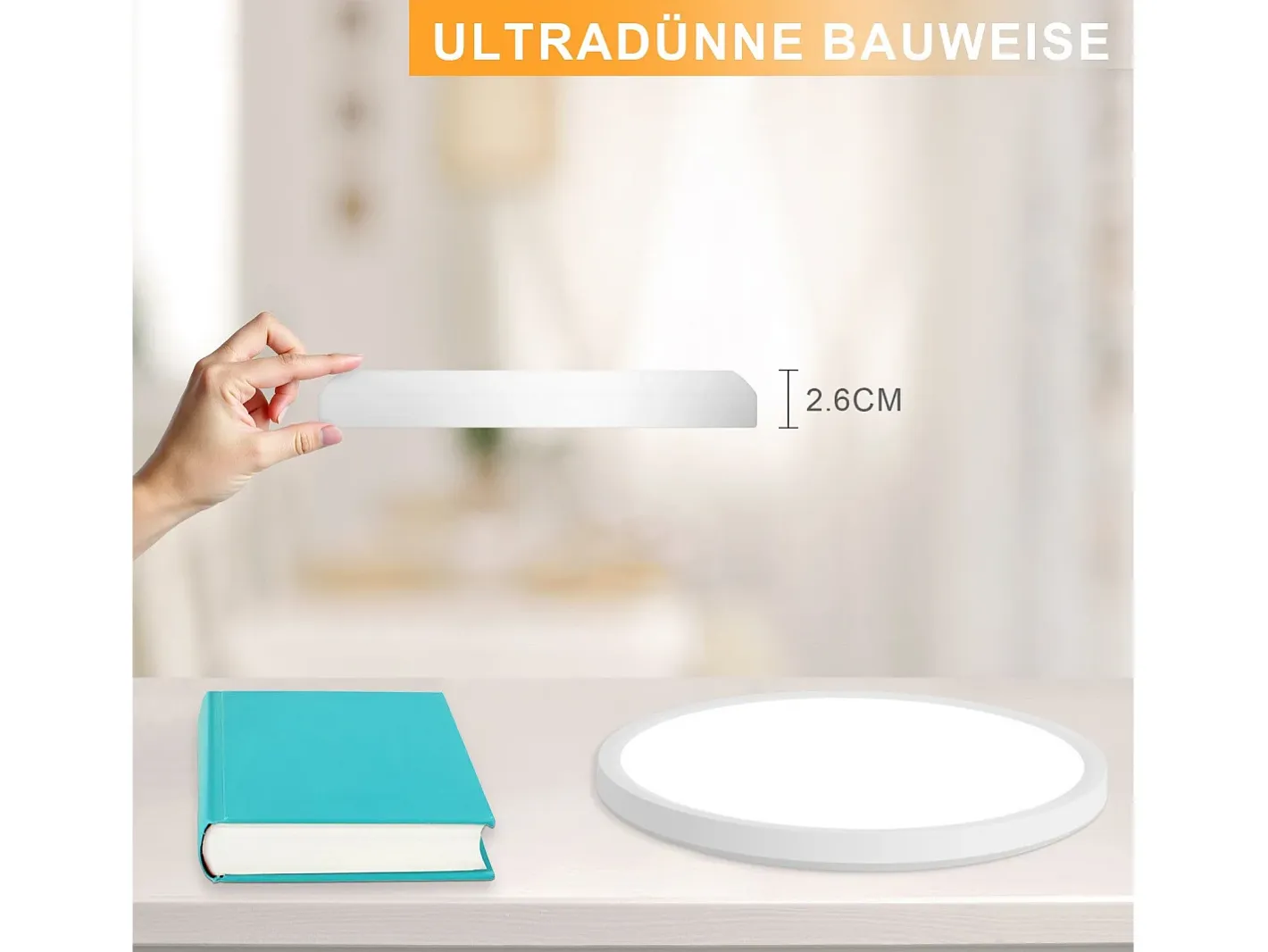 Discount NETTLIFE Lámpara LED de techo plana para dormitorio, color negro, 18 cm, 15 W, no regulable, cálido 3000 K Blanco