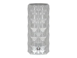 NETTLIFE Lámpara LED mesa inalámbrica, mesita noche, RGB táctil recargable, Dormitorio, Control remoto 16 colores Transparente