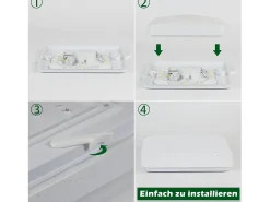 New NETTLIFE Lámpara techo LED 15W, Dormitorio cielo estrellado 21cm, Blanca cálida, Estrella cuadrada, Decoración cocina, Niños, Oficina Blanco