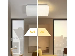 New NETTLIFE Lámpara techo LED 15W, Dormitorio cielo estrellado 21cm, Blanca cálida, Estrella cuadrada, Decoración cocina, Niños, Oficina Blanco