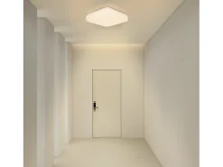 New NETTLIFE Lámpara techo LED 15W, Dormitorio cielo estrellado 21cm, Blanca cálida, Estrella cuadrada, Decoración cocina, Niños, Oficina Blanco