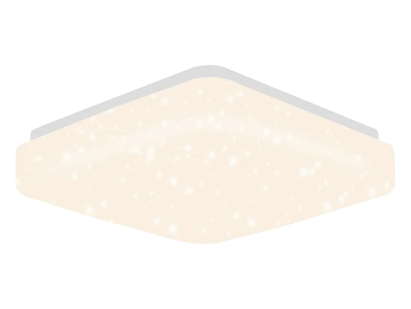 New NETTLIFE Lámpara techo LED 15W, Dormitorio cielo estrellado 21cm, Blanca cálida, Estrella cuadrada, Decoración cocina, Niños, Oficina Blanco
