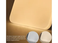 NETTLIFE Lámpara techo LED, cielo estrellado, control remoto, 37W, para dormitorio infantil, cuadrada 28cm, ideal para salón, cocina, pasillo. Blanco Discount