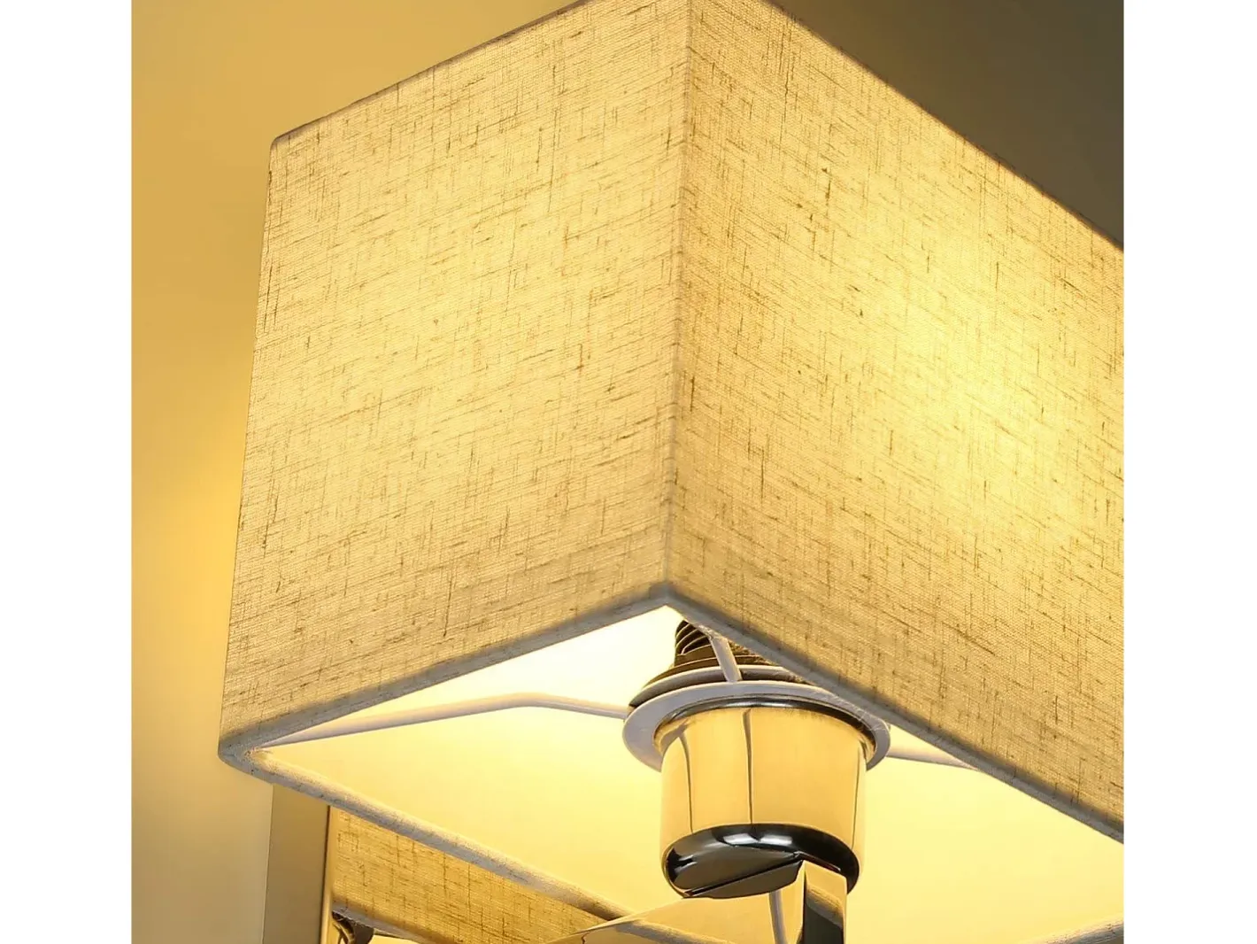 Outlet NETTLIFE lote de 2 lámparas murales LED para interiores, para habitación, aplique para salón, lámpara de cabecera, cama de tela con brazo de lectura flexible E27. Plateado
