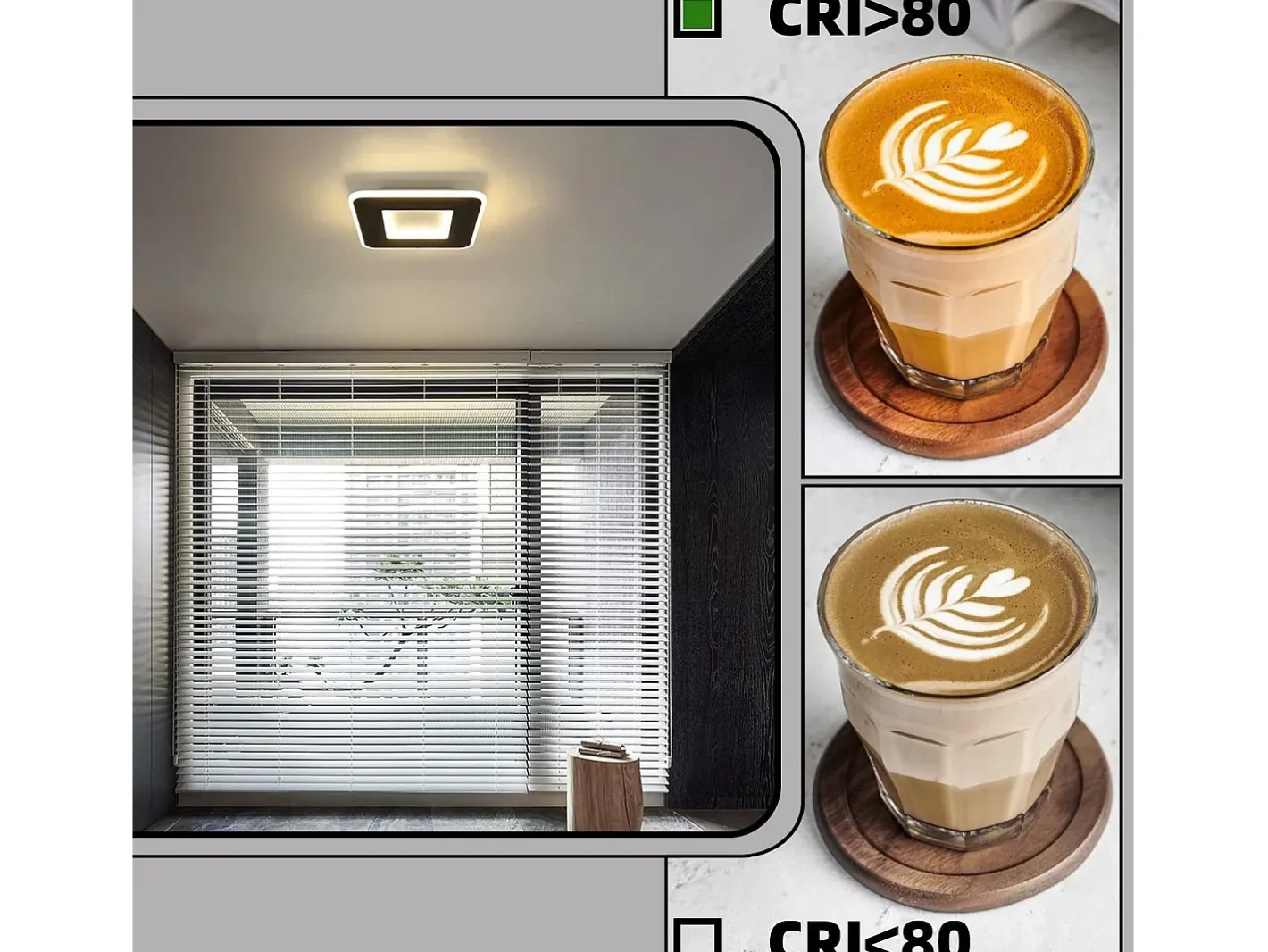 Sale NETTLIFE Luz de techo LED 23W 24cm lámpara de cocina blanca cálida diseño moderno lámpara cuadrada de dormitorio pasillo para sala de estar Negro