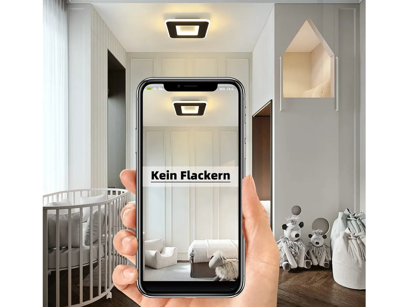 Sale NETTLIFE Luz de techo LED 23W 24cm lámpara de cocina blanca cálida diseño moderno lámpara cuadrada de dormitorio pasillo para sala de estar Negro