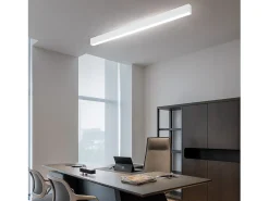 NETTLIFE Plafón-Luz de Techo LED Negra Moderna 107 CM de Largo Regulable con Control Remoto Lámpara de Escritorio Panel de 32 W para Dormitorio Negro