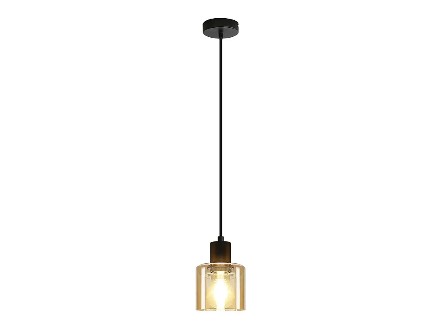 Clearance NETTLIFE Mesa de comedor suspendida, lámpara colgante vintage, colgante E27, colgante negro, 1 bombilla retro industrial. Dorado