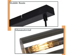 Sale NETTLIFE Mesa de comedor suspendida E27 - Moderna suspensión de 3 bombillas LED orientables. Negro
