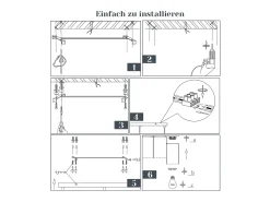 Sale NETTLIFE Mesa de comedor suspendida E27 - Moderna suspensión de 3 bombillas LED orientables. Negro