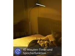 Clearance NETTLIFE Mesa de luz LED Salón Dimmable - Moderna, 10W Táctil, Oficina con temporizador, Cama con cuello de cisne ajustable Negro