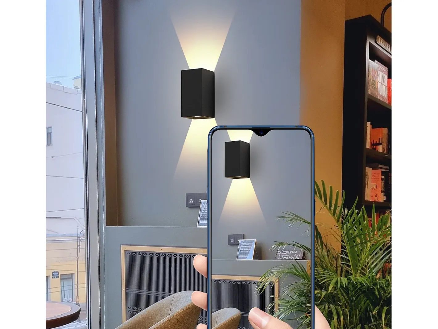 NETTLIFE Aplique Para Pared-Pack de 2 Aplique LED para exterior e interior: iluminación de pared negra, lámpara exterior, pared de casa 5 W IP65 blanco cálido 3000 K Negro