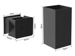 NETTLIFE Aplique Para Pared-Pack de 2 Aplique LED para exterior e interior: iluminación de pared negra, lámpara exterior, pared de casa 5 W IP65 blanco cálido 3000 K Negro