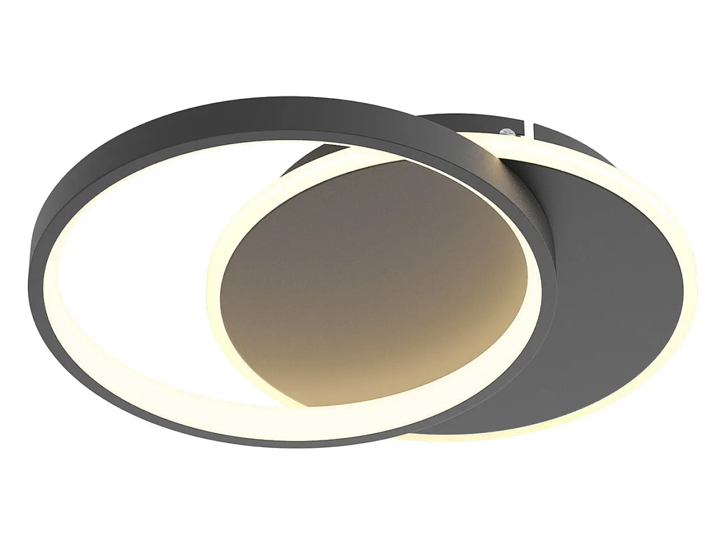 NETTLIFE Plafón-Plafón LED para salón, dimmable, moderno, con mando a distancia para el pasillo. Negro