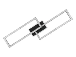 NETTLIFE Plafón-Plafón LED regulable diseño moderno 56W Negro