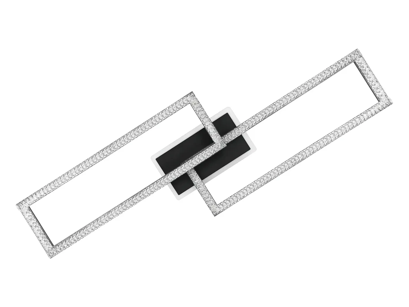 NETTLIFE Plafón-Plafón LED regulable diseño moderno 56W Negro