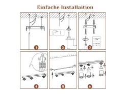 Online NETTLIFE Plafonario moderno: 3 focos de techo orientables de metal, plafonario GU10, para habitación, comedor, sin bombilla. Blanco