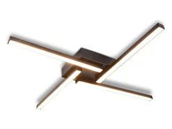 NETTLIFE Plafón-Plafonario LED de 24W, diseño moderno, 3000K, luz blanca cálida. Blanco