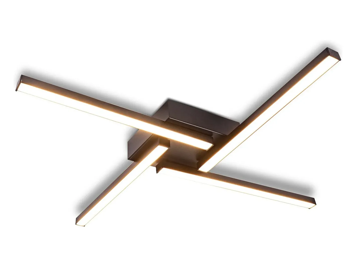 NETTLIFE Plafón-Plafonario LED de 24W, diseño moderno, 3000K, luz blanca cálida. Blanco