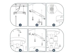 NETTLIFE Plafón-Plafonario LED GU10 - 3 Luces de Techo Redondas Modernas, Luces de Techo de 350° para Cocinas, Pasillos, Habitaciones y Salones - Sin Bombilla, Cromado Plateado
