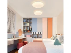 NETTLIFE Plafón-Segunda lámpara de techo LED para dormitorio, cocina, 5W, 3000K, Ø 16,5 cm, cálido, pasillo, habitación infantil. Blanco