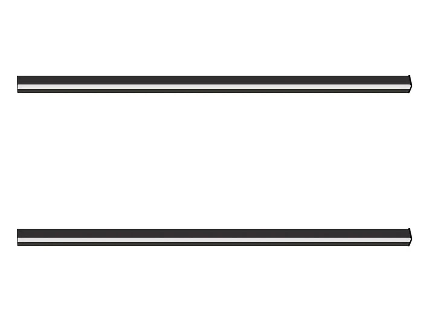 NETTLIFE Aplique Para Pared-Set de 2 apliques de pared para interior 100CM aplique de pared moderno pasillo 32W Negro