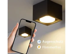 Best NETTLIFE Spot LED Luces de techo GX53 MAX.5W Foco giratorio cuadrado para cocina Sala Comedor Pasillo Negro