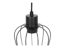 NETTLIFE Suspensión retro, lámpara de suspensión vintage de madera industrial negra E27. Marru00f3n