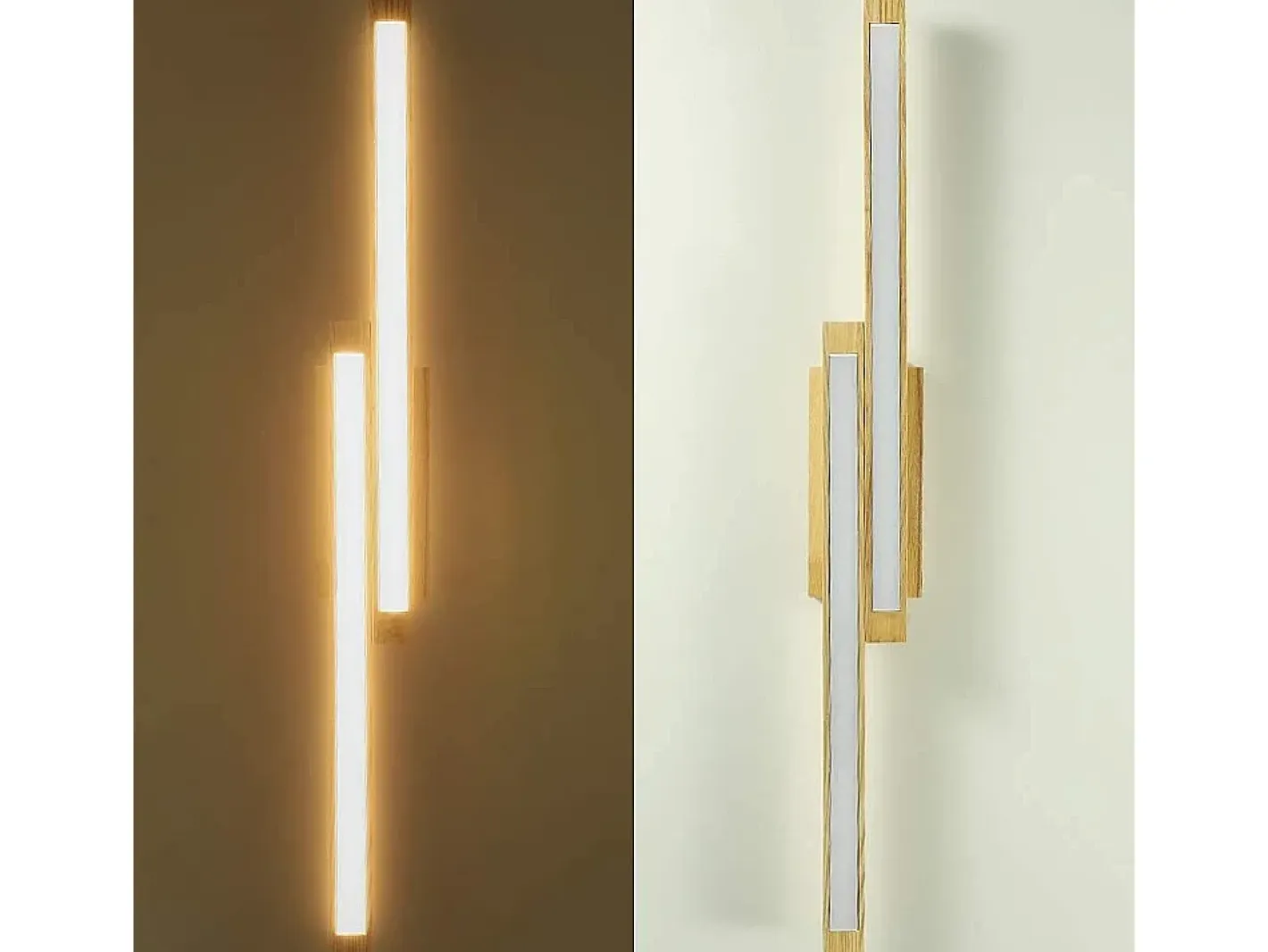Outlet NETTLIFE Techo luminoso LED, madera clara de 90 cm, 3000 K, blanco cálido, lámpara de diseño retro para el dormitorio, para salón, dormitorio, pasillo, comedor. Beige