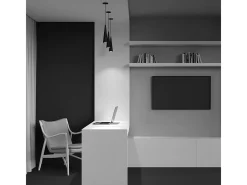Maytoni Lámpara Suspendida-Nevill Lámpara Colgante de Techo Slim Negra, 1 Luz, GU10 Negro