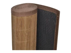 Garden Furniture Alfombra De Salón-Noisiel Alfombra rectangular de bambú marrón 120 x 180 cm Marru00f3n